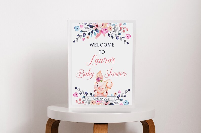 pig baby shower decorations