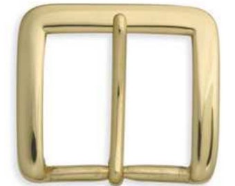 1 1/2" (38mm) Square Solid Brass Belt Buckle