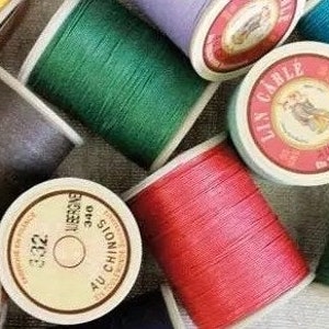 2 x 10 m - Fil Au Chinois n° 332 - Fil de lin câblé ciré pour carte