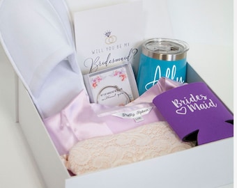 Bridesmaid Box, Bridesmaids Proposal Gift Box, Personalized Bridesmaid Gift Box, Themed Bridesmaid Proposal Box Set, Bridal Party Gifts