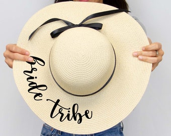 Personalized Floppy Sun Hat, Bridesmaid Hat, Customized Floppy Hat, Floppy Beach Hat, Floppy Sun Hat, Bride Hat, Mrs Hat, Custom Floppy Hat