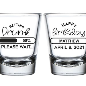 Birthday Shot Glasses, Shot Glass Birthday Favors, Custom Birthday Shot Glasses, Custom Shot Glasses for Birthday Parties (84)
