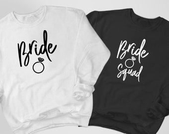 Bride Sweater Bride Fleece Wide Neck Sweatshirt Bridal Party Wedding Party Bride Shirt
