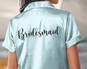 Custom Bridesmaid PJs Gifts, Personalized Bridesmaids Pajamas, Shorts Set PJs for Bridesmaids, Bridesmaid Pajama Gifts, Bridal Shower Pajama