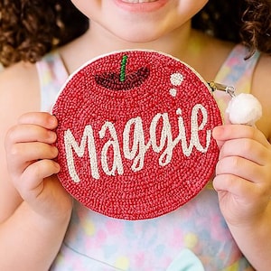 Cherry Kids Coin Purse Personalized Cherry Coin Purse for Girls Custom Coin Holder, Custom Cherry Coin Pouch Kid Custom Kids Coin Purse Gift