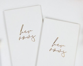 Hers and Hers White Vow Books, Custom Wedding Vow Books, Personalized Wedding Vow Books, Custom Wedding Vow Books, White LGBTQ Vow Books