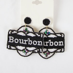 Bourbon Bottle Earrings, Bourbon Beaded Earrings, Bourbon Seed Bead Earrings, Beaded Earrings Gifts, Party Earrings, Seed Bead Party Earring