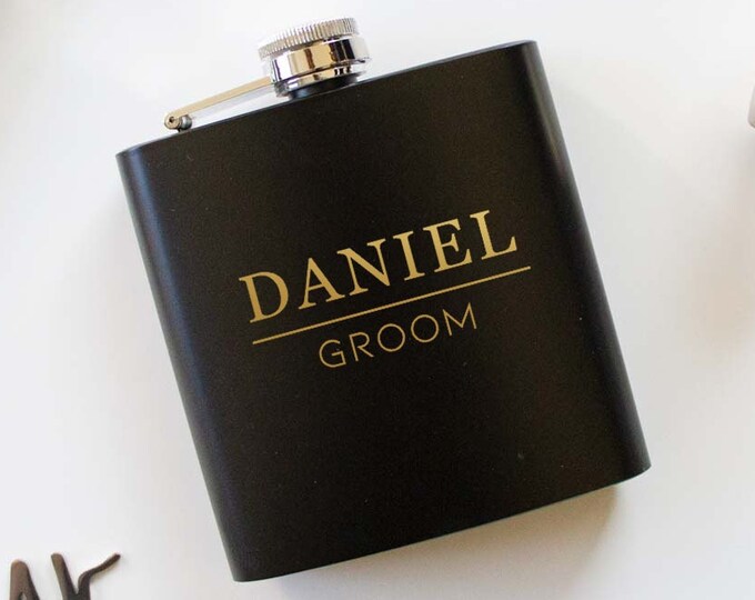 Personalized Best Man Flask, Custom Groomsman Flask, Groom Flask, Wedding Party Flask, Bachelor Party Flask, Wedding Gifts, Best Man Gift