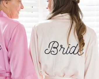 Bridesmaid Robe, Robes Bridesmaid Gifts, Getting Ready Robes, Bridal Party Gift, Satin Kimono Bridesmaid Robes, Bridesmaid Wedding Robes Set