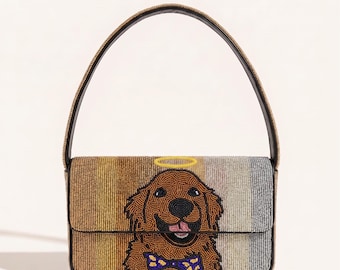 Pet Memorial Shoulder Bag, Rainbow Bridge Gift, Personalized Pet Memorial, Dog Memorial Purse, Cat Memorial Shoulder Bag, Pet Sympathy Gifts
