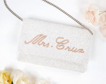 Bride Purse, Bride Bag, Bride, Bride Clutch, Mrs Bag, Bridal Clutch, Bridal Purse, Mrs Purse, Wedding Purse Gifts, Wedding Day Clutch - LHFC