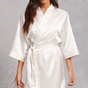 Ivory Flower Girl Robes | Personalized Satin Robes | Custom Satin Robes | Satin Wedding Robes | Satin Bridal Robes | Satin Robe