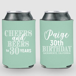 Personalized Can Cooler, Custom Can Coolers, Birthday Party Coolers, Birthday Can Coolers, Birthday Party Favors (74)