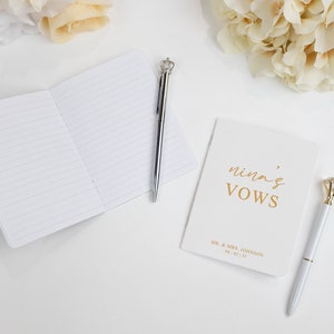 Personalized Wedding Him & Her Vow Booklets, Custom Wedding Vow Books, Wedding Vow Books Set of 2, Custom Foiled Vow Books, Custom Vow Books