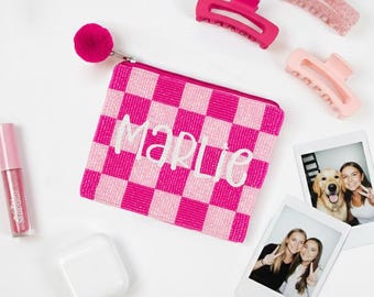 Colorful Kids Coin Bag, Small Coin Purse for Kids, Unique Kids Change Wallet, Personalized Name Coin Pouches, Custom Coin Purse as Kids Gift