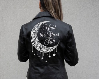 Until The Stars Fall Leather Jacket, Personalized Leather Jacket Gifts, Wedding Leather Jacket, Bachelorette Leather Jackets, Bridal Jackets