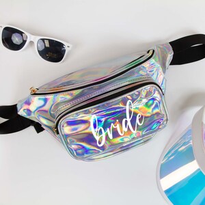 Custom Text Fanny Packs, Wedding Fanny Packs, Beach Wedding Fanny Packs, Personalized Bride Fanny Packs, Bridesmaid Fanny Pack Wedding Gifts image 4