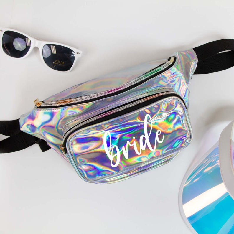 Custom Text Fanny Packs, Wedding Fanny Packs, Beach Wedding Fanny Packs, Personalized Bride Fanny Packs, Bridesmaid Fanny Pack Wedding Gifts image 4