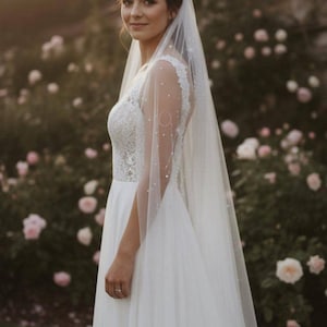 Celestial Wedding Veil, Moon Star Veil, Constellation Veil, Astrology Bridal Veils, Starry Night Veils, Cosmic Bridal Veils, Celestial Veils image 3