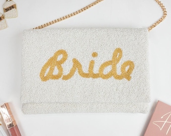 Bride Gift, Bride Clutch, Mrs Clutch, Bridal Clutch Bag, Wedding Clutch Bag, Bride Purse Wedding Gift for Bride, Bride Clutch Bride Bag Gift
