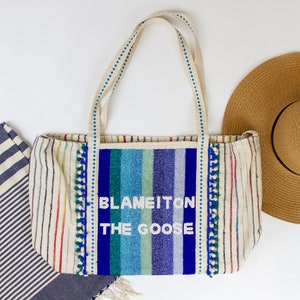 Strandmöbelväska med pärlor i boho-stil, möhippor, tygväska med pärlor för brud, söta tygväskor i tyg för bröllop, tygväska för brud bild 2