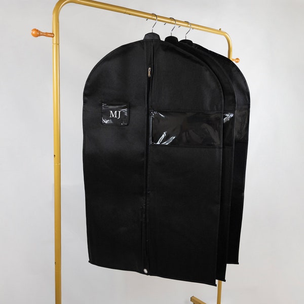 Customized Monogram Garment Bag, Personalized Suit Bag, Travel Gift for Him, Suit Storage, Travel Wardrobe, Custom Suit Bag For Him as Gifts