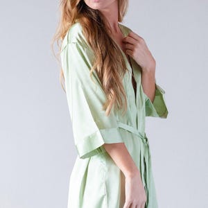 Sage Flower Girl Robes | Personalized Satin Robes | Custom Satin Robes | Satin Wedding Robes | Satin Bridal Robes | Satin Robe