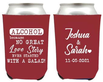 Personalized Wedding Can Coolers, Customized Wedding Can Coolers, Can Coolers as Wedding Favors, Customized Can Coolers for Weddings (87)