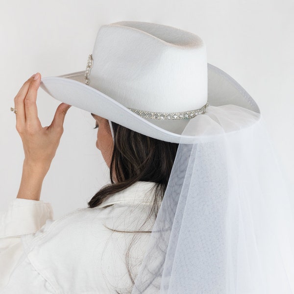 Groom To Be Lnrueg Bridal Cowgirl Hat And Veil Bachelorette Party