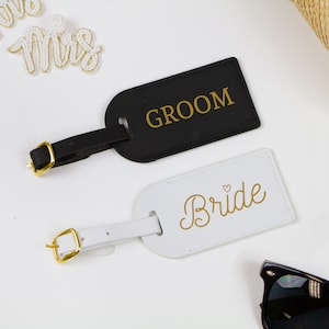 Etiqueta de equipaje, Etiquetas de favor de boda, Regalo de dama de honor, Etiqueta de equipaje para él, Favores de etiquetas de equipaje, Etiquetas de boda, Regalo del Sr. y la Sra., Etiqueta de equipaje de boda