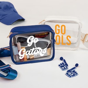 Clear Stadium Bag, Custom Clear Stadium Bag Crossbody, Personalized Clear Concert Purse, Clear Bag With Strap, Custom Clear Bags For Stadium
