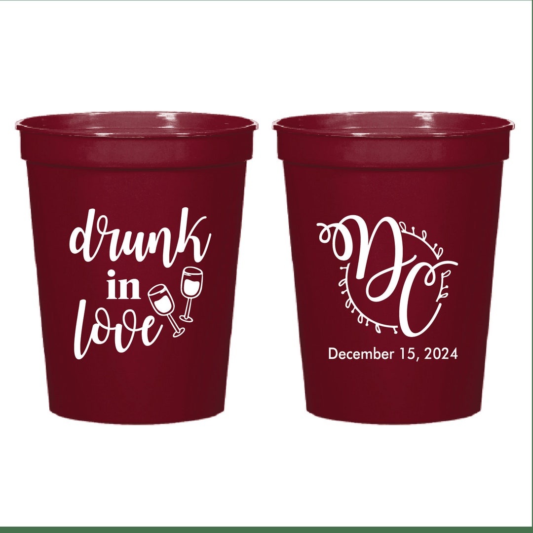 Drink in Love Wedding Stadium Party Cups 13 Wedding Etsy