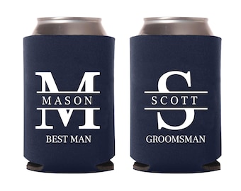 Best Man, Groomsman Can Coolers, Best Man Proposal Beer Huggers, Groomsman Proposal Beer Hugger, Personalized Can Cooler for Groomsman (115)