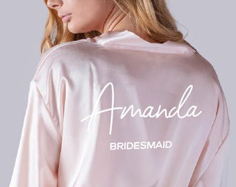 Bridesmaid Robes, Custom Bridesmaid Robes, Bachelorette Bridesmaid Robes, Personalized Bridesmaid Robes, Bridesmaid Satin Robe, Wedding Robe