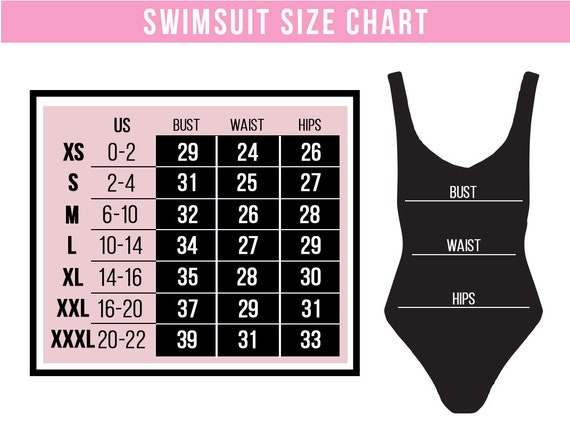 Baby Buns Swimwear Size Chart