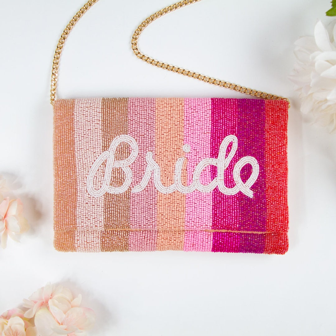 Bride Clutch Bag, Bride Seed Bead Clutch Purse, Beaded Clutch Bag ...