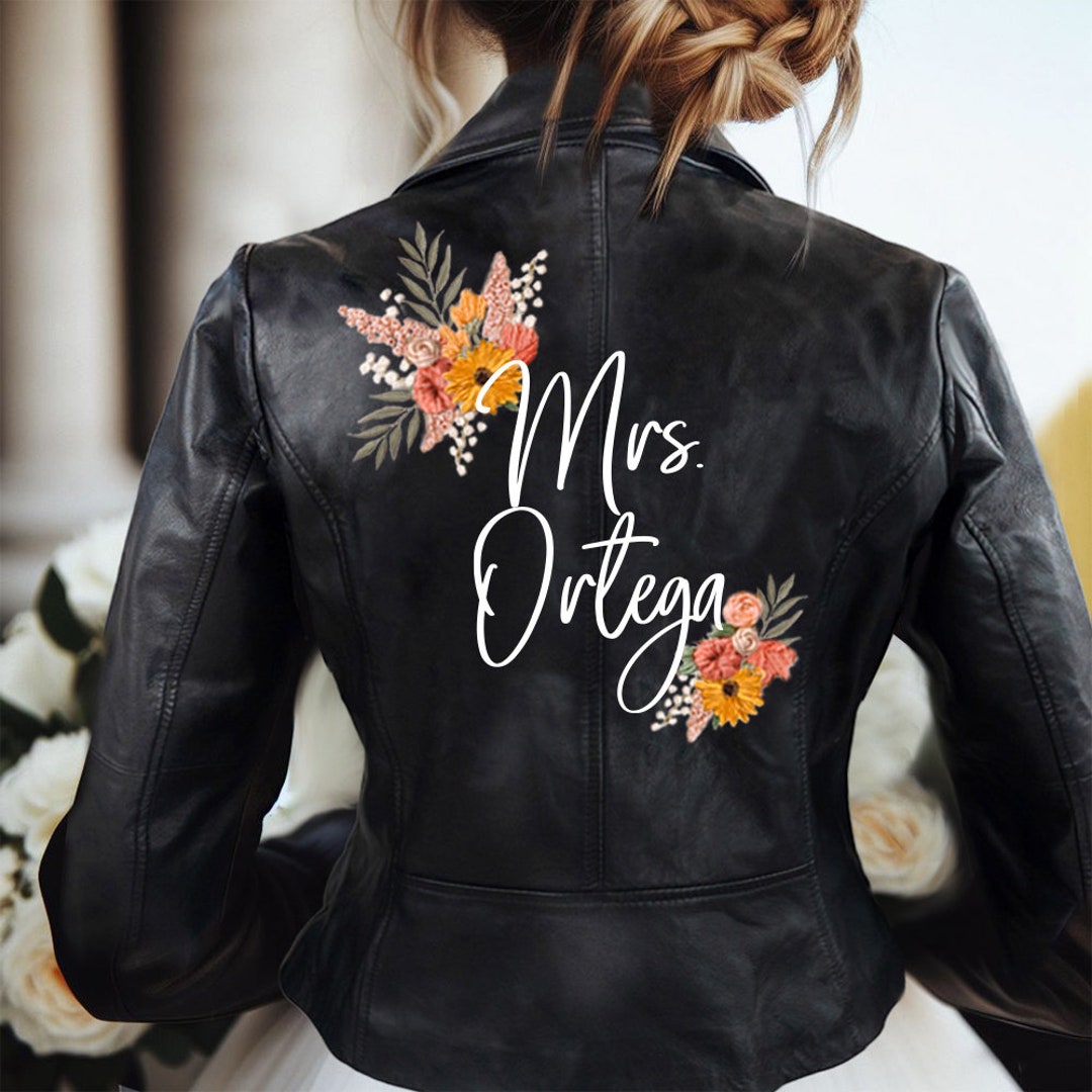 Customized Jacket, Custom Mrs Jacket, Custom Bride Leather Jacket ...