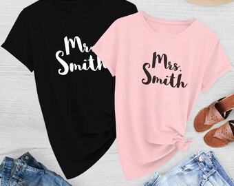 Mr & Mrs Shirt, Mr und Mrs, gerade verheiratet Shirt, Flitterwochen Shirt, Hochzeit Shirt, Frau und Mann Shirts, gerade verheiratet Shirts, Paare Shirts