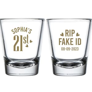 Celebrating 21st Birthday Shot Glasses, 21st Birthday Shot Glass Favors, 21st Birthday Shot Glass Gift, 21st Birthday Custom Shot Glass (99)