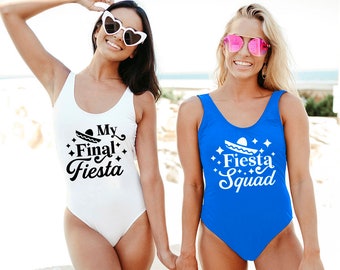 My Final Fiesta Swimsuit, Fiesta Squad Bridesmaid Swimsuit, Custom Bridal Swimsuit, Custom Bachelorette Party Swimsuit, Customized Swimsuits