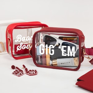 Clear Stadium Bag, Custom Clear Stadium Bag Crossbody, Custom Clear Bags For Stadium, Personalized Clear Concert Purse, Clear Bag With Strap