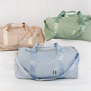 Sport Bag, Gym Bag, Personalized Duffle Bag, Custom Bridesmaid Duffle Bag Gift, Overnight Camp Bag Gift for Women, Monogrammed Weekender Bag