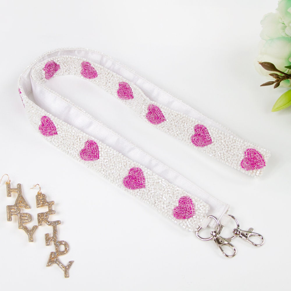 Light Pink Sparkle Crossbody Strap, Rhinestone Replacement Strap for Purse,  Bag, or Tote 