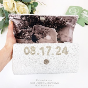 Pochette con perline personalizzate, borsetta da sposa con perline personalizzate, pochette da sposa con perline, regalo di pochette da sposa personalizzata - FOG
