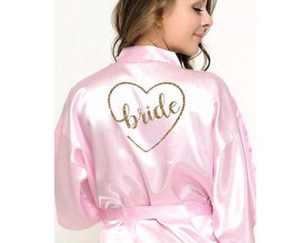Hearth Style Robes | Personalized Satin Robe | Bridesmaid Robes | Personalized Bridal Robe | Personalized Bridesmaid Robes | Bridesmaid Robe