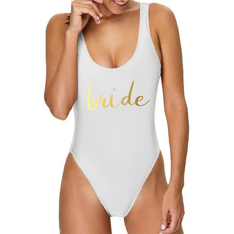 bride one piece swimsuit