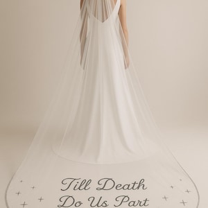 Custom Veil For Bride, Bride Personalized Veil, Veil With Name, Name Embroidery Veil, Custom Embroidered Veils, Handmade Bridal Chapel Veils