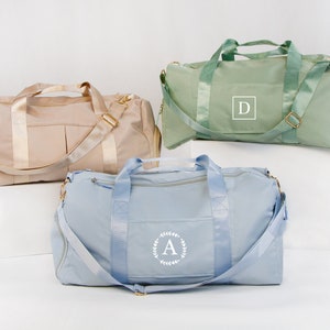 Gym Bag, Sport Bag, Overnight Camp Bag Gift for Women, Personalized Duffle Bag, Custom Bridesmaid Duffle Bag Gift, Monogrammed Weekender Bag