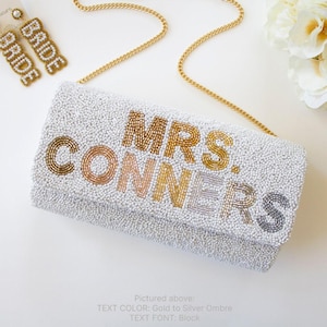 Beaded Bag, Bride Purse, Bridal Clutch, Bridal Purses, Custom Bag, Bride Bag, Mrs Purse, Bride Clutch, Beaded Bags, Custom Bridal Bags (FOG)
