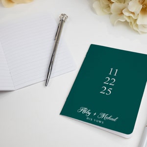 Custom Foiled Vow Books, Custom Wedding Vow Books, Wedding Vow Books, Personalized Wedding Him & Her Custom Vow Booklets, Custom Vow Books